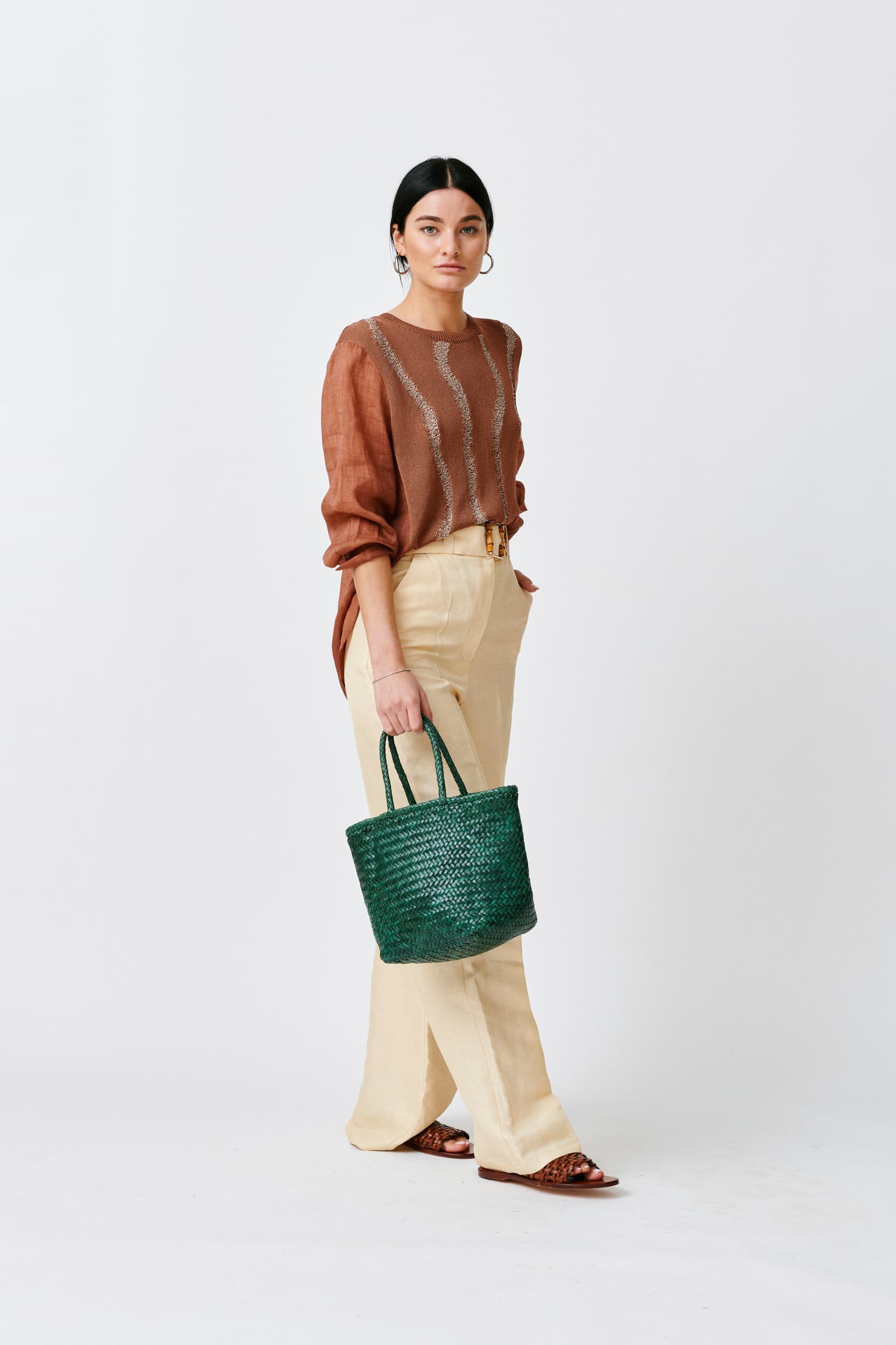 Grace Basket Small Forest Green - Image 3